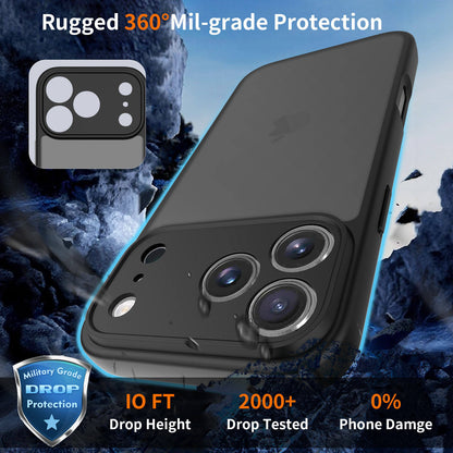 Black Overpowered Minimalist | Military Grade iPhone Case